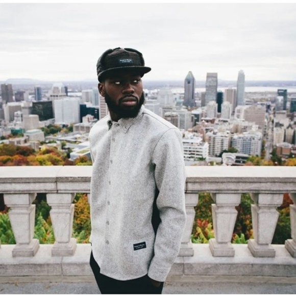 Raised By Wolves x Woolrich Plaid Contrast Button Shirt Sz M Unisex - Picture 2 of 15